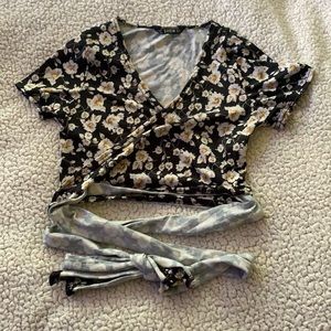 shein tie around top